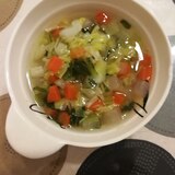 【離乳食完了期】タラと野菜のすまし汁